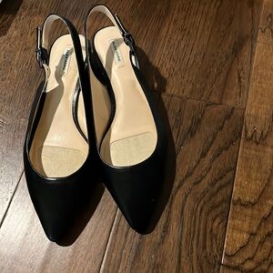 ALEX MARIE Black CHARLYN Leather Slingback Block Heel Pumps NIB Wmn's Sz 9M